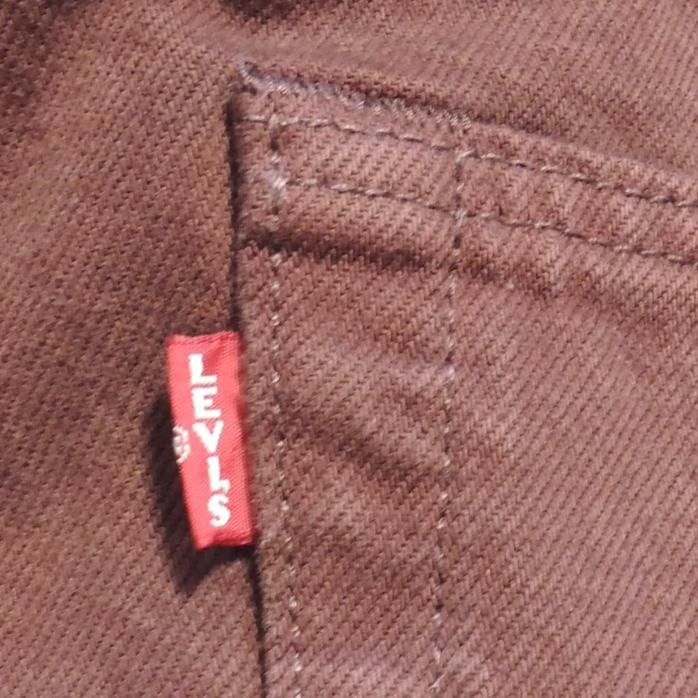 Levi's Jeans 501 Button Fly 1990s Large E Men 32x32 Pockets Red Fun Party Jeans
